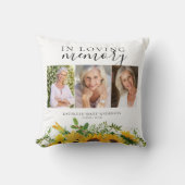 愛する記憶の中で写真ひまわり花 クッション (正面)