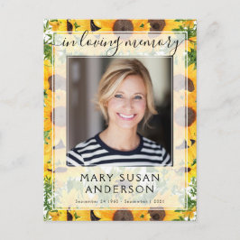 愛する記憶の中で写真ひまわり花 ポストカード