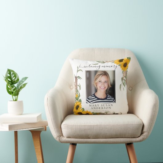 愛する記憶の中で写真ひまわり記憶 クッション (椅子)