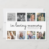 愛する記憶の中で写真コラージュ葬儀 サンキューカード (正面)