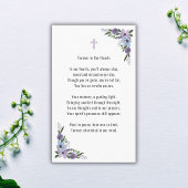 愛する記憶の中で写真フローラ葬儀祈りの言葉カード 名刺