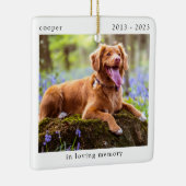 愛する記憶の中で写真ペット記念碑 セラミックオーナメント (右)