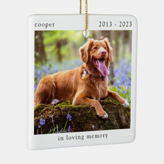 愛する記憶の中で写真ペット記念碑 セラミックオーナメント (右)