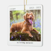 愛する記憶の中で写真ペット記念碑 セラミックオーナメント (左)