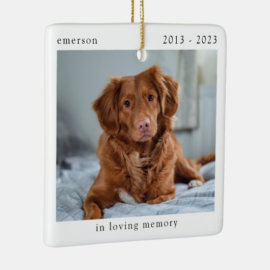 愛する記憶の中で写真ペット記念碑 セラミックオーナメント (右)