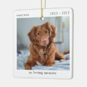 愛する記憶の中で写真ペット記念碑 セラミックオーナメント (左)