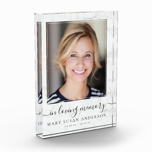 愛する記憶の中で写真大理石記念碑 フォトブロック (左)