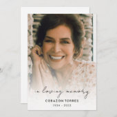 愛する記憶の中で写真葬儀の順序 プログラム (正面/裏面)