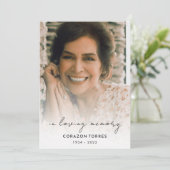 愛する記憶の中で写真葬儀の順序 プログラム (スタンド正面)