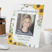 愛する記憶の中で写真葬儀ひまわり記念碑 台座サイン (インサイチュ)