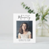 愛する記憶の中で写真葬儀サービス記念 ポストカード (スタンド正面)