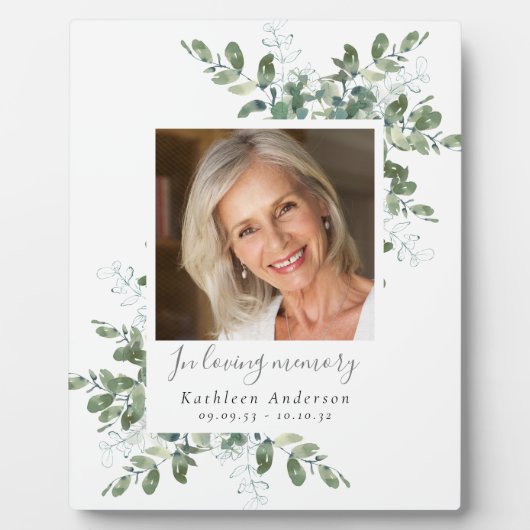 愛する記憶の中で写真葬儀ユーカリ記念碑 フォトプラーク (正面)