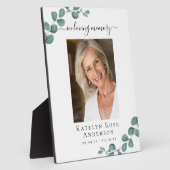 愛する記憶の中で写真葬儀ユーカリ記念碑 フォトプラーク (側面)