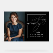 愛する記憶の中で写真葬儀記念ウェルカム アクリルサイン (正面)