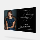 愛する記憶の中で写真葬儀記念ウェルカム アクリルサイン (傾斜)