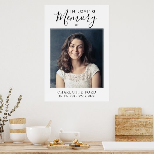 愛する記憶の中で写真葬儀記念ウェルカム ポスター (キッチン)