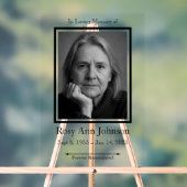 愛する記憶の中で写真葬儀記念会 アクリルサイン (ニュートラル)