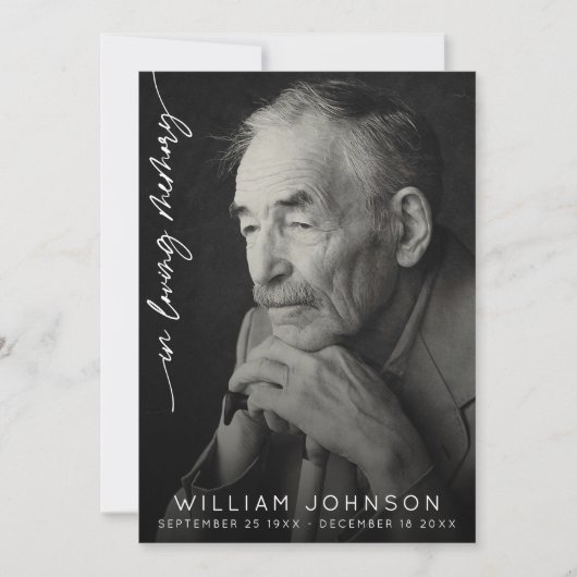 愛する記憶の中で写真葬儀 サンキューカード (正面)