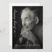 愛する記憶の中で写真葬儀 サンキューカード (正面/裏面)