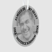 愛する記憶の中で写真記念クリスマス オーナメント (正面)