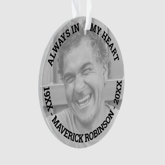 愛する記憶の中で写真記念クリスマス オーナメント (正面)