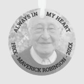 愛する記憶の中で写真記念クリスマス オーナメント (裏面)