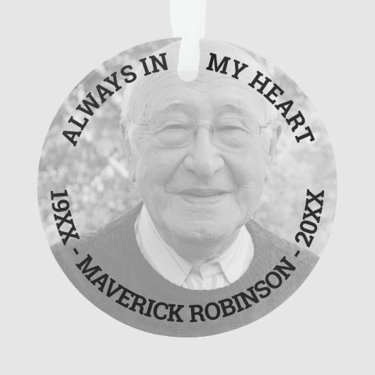 愛する記憶の中で写真記念クリスマス オーナメント (裏面)