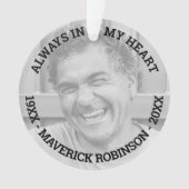 愛する記憶の中で写真記念クリスマス オーナメント (正面)