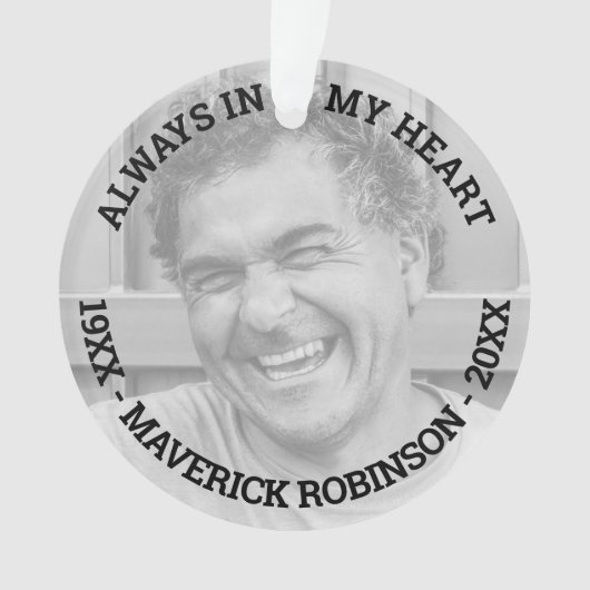 愛する記憶の中で写真記念クリスマス オーナメント (正面)