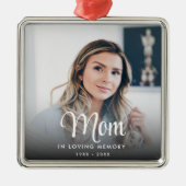 愛する記憶の中で写真記念クリスマス メタルオーナメント (正面)