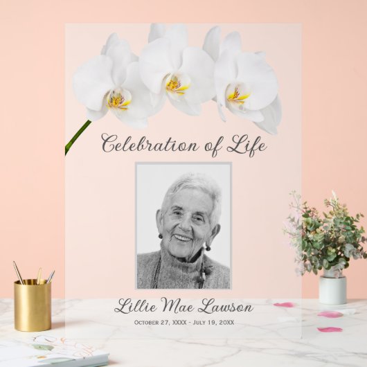 愛する記憶の中で写真追悼式 アクリルサイン (ウェディング)