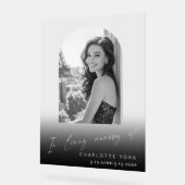 愛する記憶の中で写真追悼歓迎 アクリルサイン (傾斜)