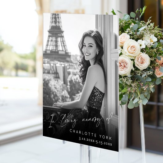 愛する記憶の中で写真追悼歓迎 アクリルサイン