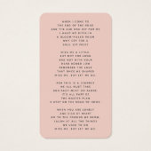 愛する記憶の中で写真追悼詩 (裏面)