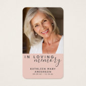 愛する記憶の中で写真追悼詩 (正面)