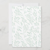 愛する記憶の中で十字架と緑の写真 案内状 (裏面)