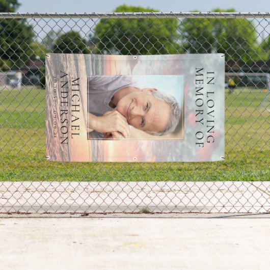 愛する記憶の中で夕日の墓カバー毛布 横断幕 (インサイチュ)