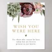 愛する記憶の中で多肉食のAVA Boho Burgundy ポスター (正面)