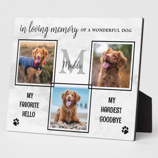 愛する記憶の中で大理石ペット記念碑3 Photo Plaq フォトプラーク (側面)
