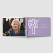 愛する記憶の中で平和なラベンダー記念写真 ゲストブック (全面)