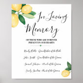 愛する記憶の中で思い出のレモンのサイン ポスター (正面)