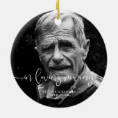 愛する記憶の中で思エレガントい出の写真 セラミックオーナメント (裏面)