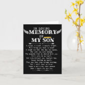 愛する記憶の中で息子を失う カード (黄色い花)