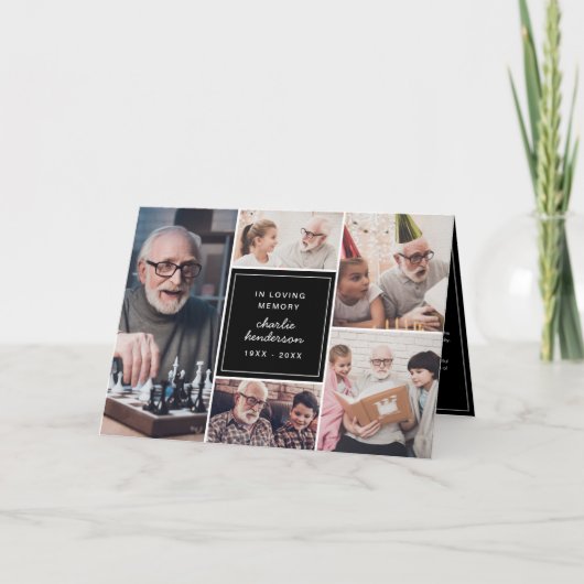 愛する記憶の中で折り畳まれた5写真の葬儀/メモリアル プログラム (正面)