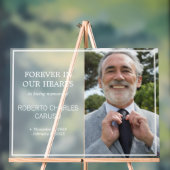 愛する記憶の中で曇った外観のミニマルな写真 アクリルサイン (ニュートラル)