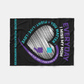 愛する記憶の中で母の自殺認識度予防 フリースブランケット (正面(横))