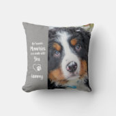 愛する記憶の中で犬の写真ペット損失記念碑 クッション (正面)