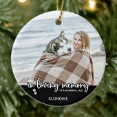 愛する記憶の中で犬の写真ペット記念碑 セラミックオーナメント