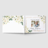 愛する記憶の中で白い花葬儀ゲストブック ゲストブック (全面)