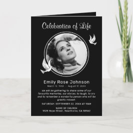 愛する記憶の中で白い鳩の写真葬儀プログラム プログラム